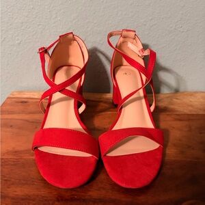 Red Strappy Women's Sandals